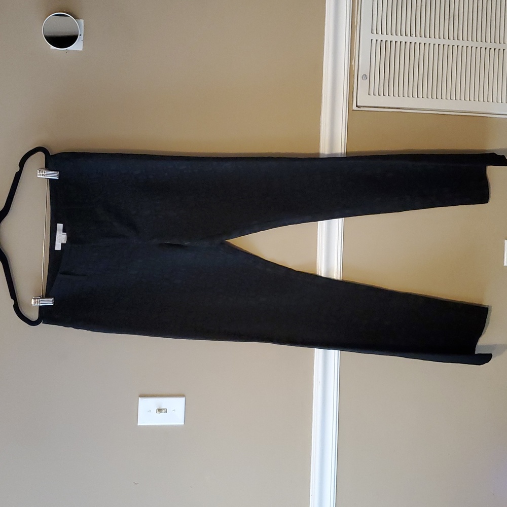 CACHE LUXE Black Textured Casual Ankle Pants Size 10